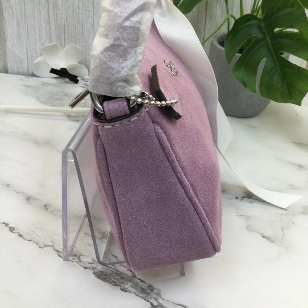NWT Coach Women's Lilac Suede Shoulder Bag